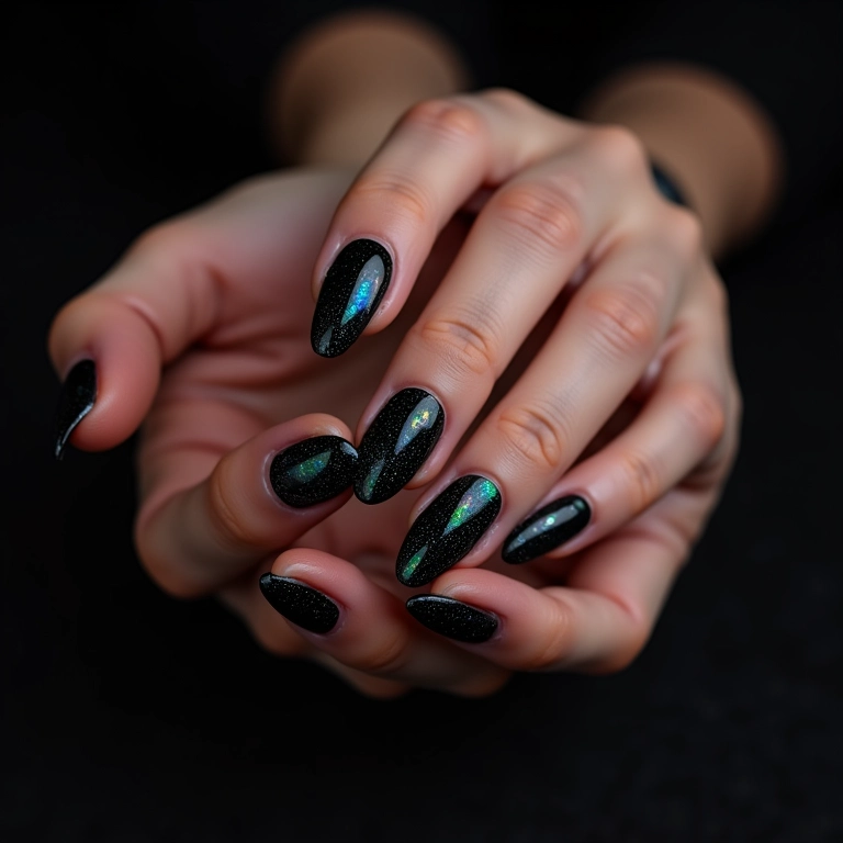 Preto Holográfico com Efeito Furta-Cor - inspiração