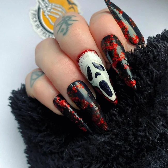 Unhas Decoradas com Películas Temáticas - detalhe