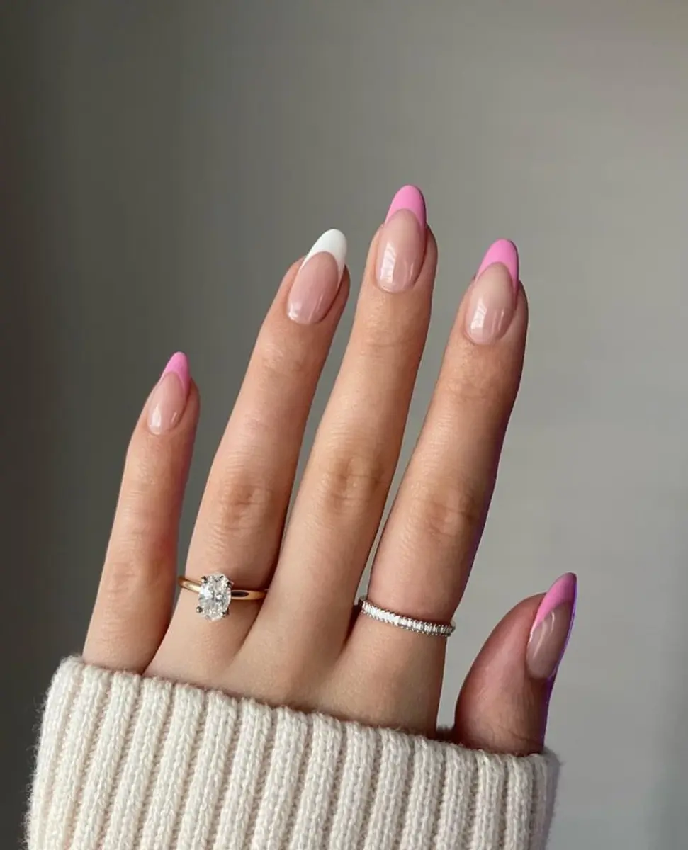 Geometria Moderna em Tons Pastel de Rosa e Branco - detalhe