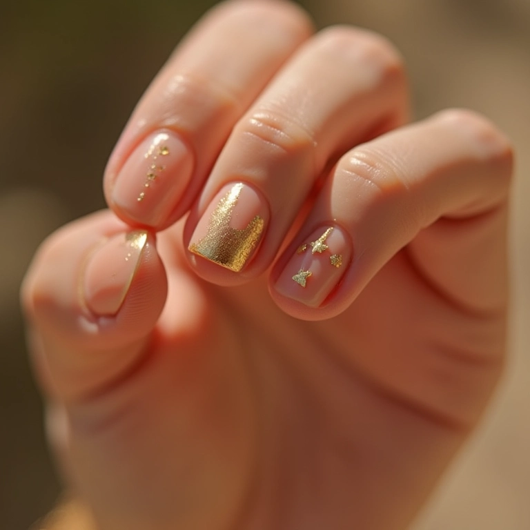 Minimalismo com Toques Dourados: Delicadeza e Luxo - ideia