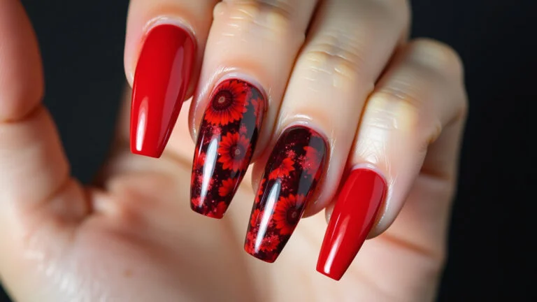 Vermelho Queimado com Acabamento Fosco e Detalhe em Strass - inspiração