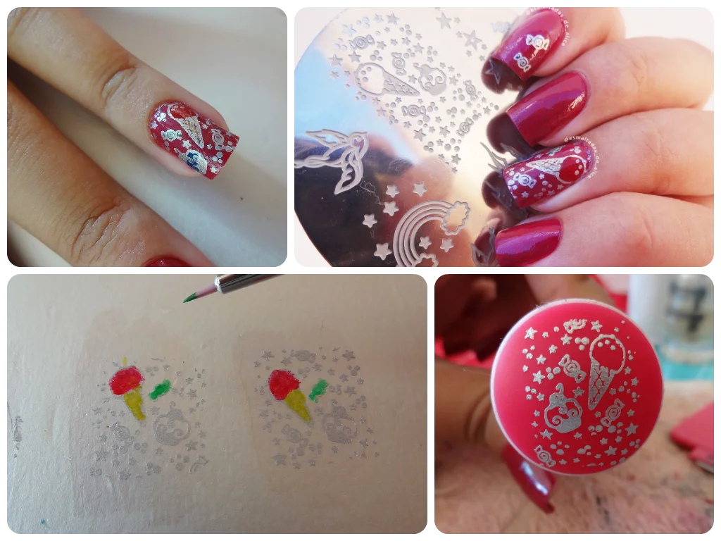 Carimbo com tinta especial para unhas: Desenhos que desafiam o tempo - inspiração