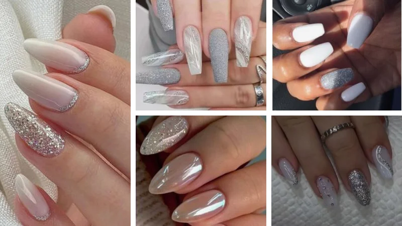 Branco Gelo Cremoso com Pontos de Luz Prata: Minimalismo Festivo - inspiração