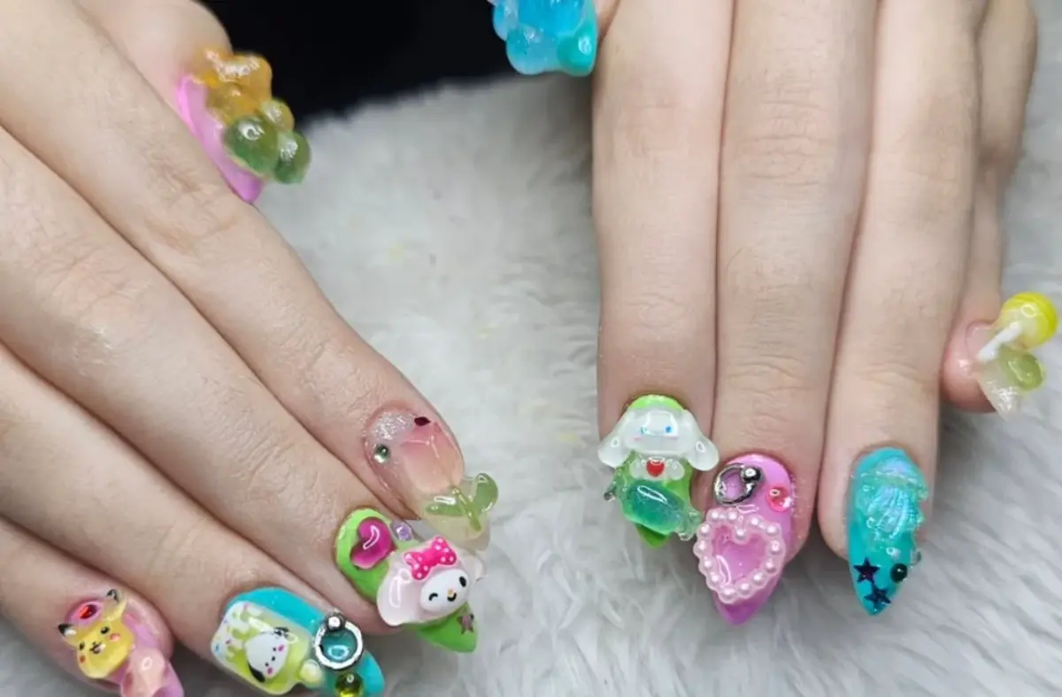 Com Neon Vibrante e Pop Art: Energia e Atitude Kawaii - detalhe