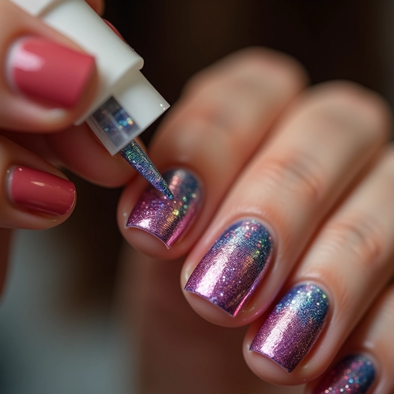 Glitter Espalhado Estrategicamente: Brilho Sutil e Sofisticado - ideia