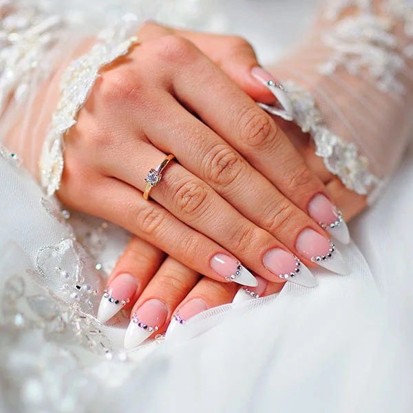 Francesinha Diagonal com Glitter Rosé - detalhe