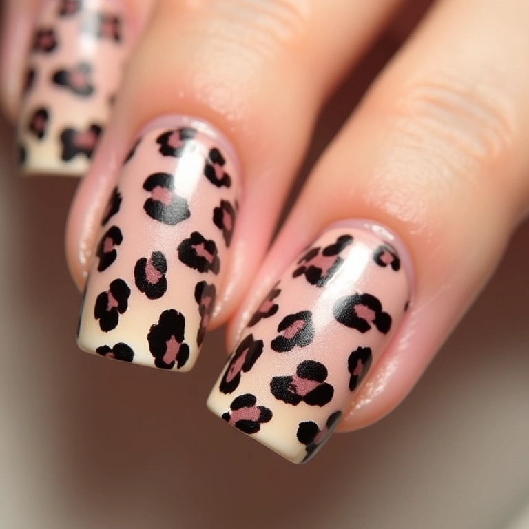 Francesinha de Oncinha Clássica: Elegância Nude com Toque Animal - detalhe