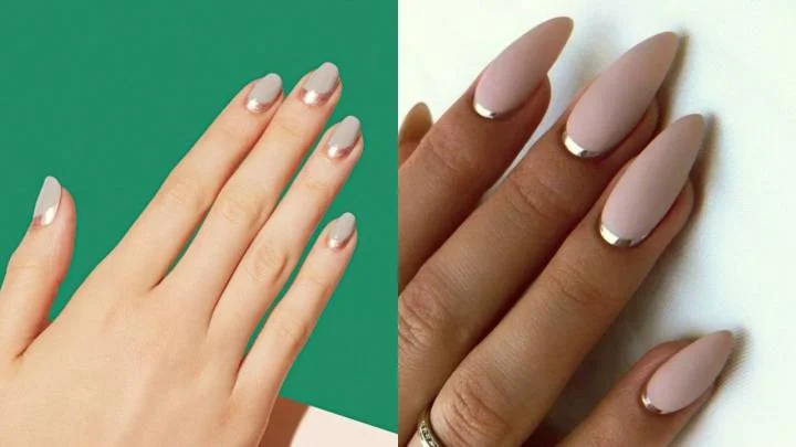 Francesinha Invertida com Glitter Champagne - detalhe