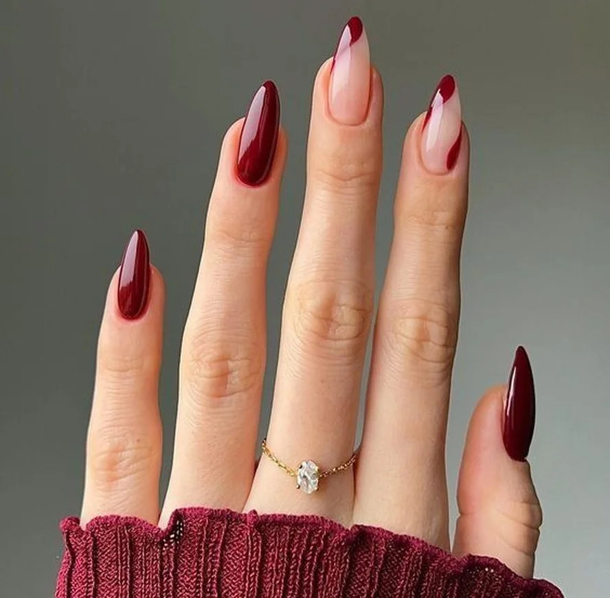 Vermelho Bordô com Efeito Aveludado - ideia