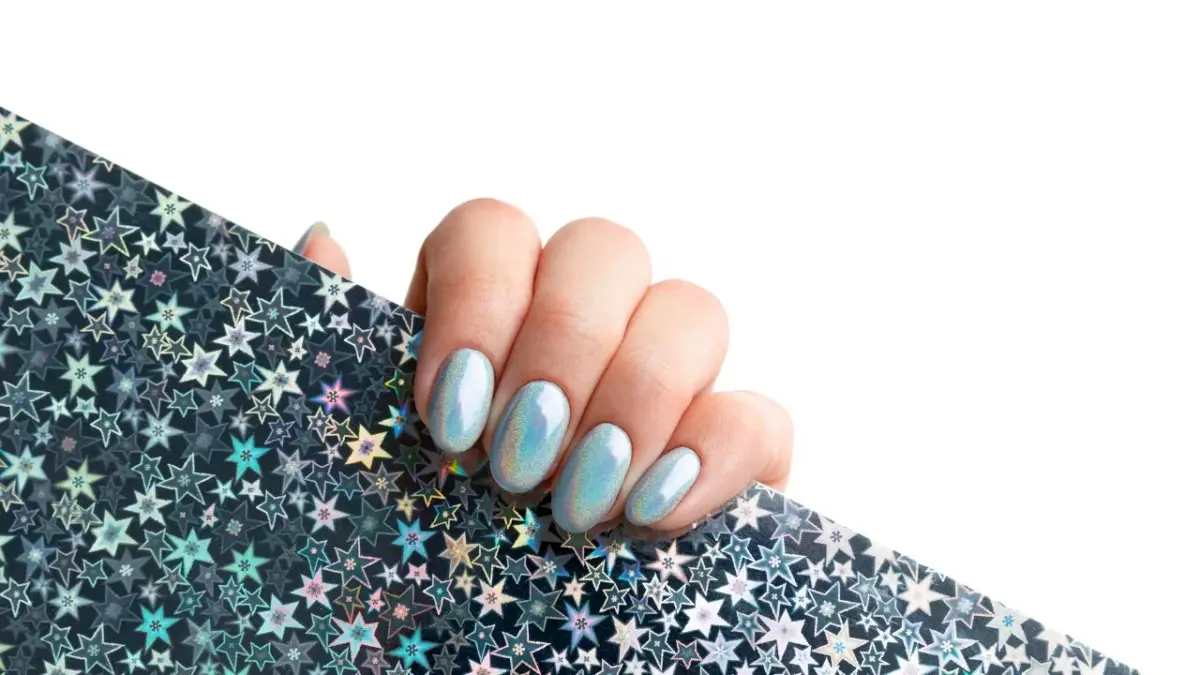 Efeito Ombré com Glitter Furta-Cor - detalhe