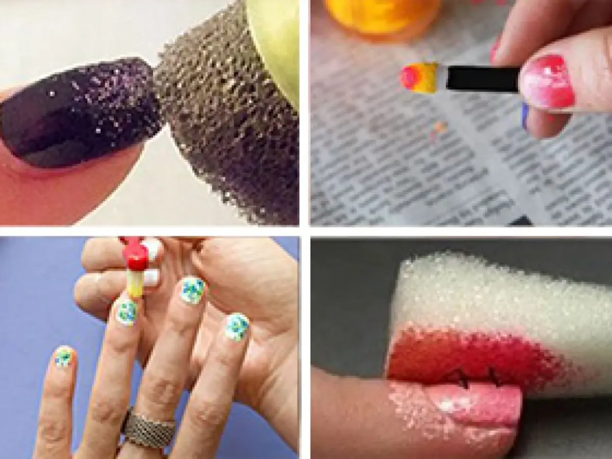 Unhas Decoradas com Carimbo Artístico - ideia