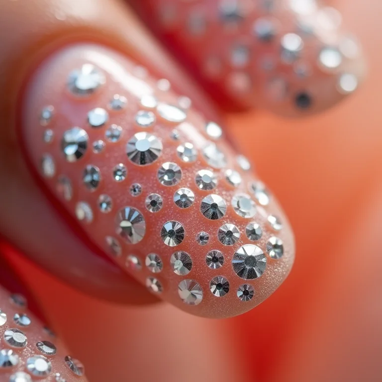 Aplicação de Micro Pérolas: Um Toque Refinado e Glamouroso - detalhe