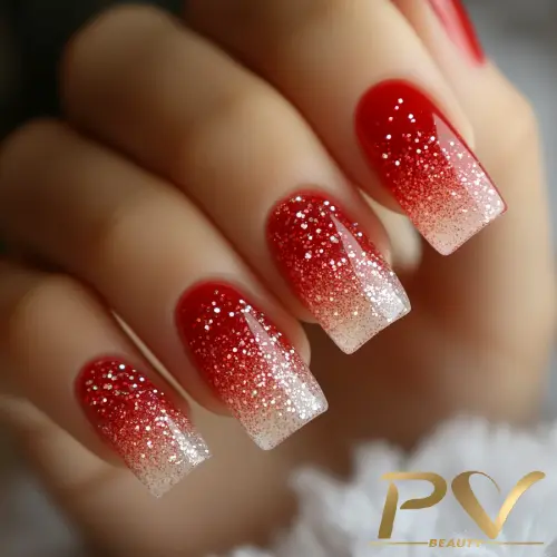 Vermelho Coral Vibrante com Flores Delicadas - ideia