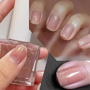 Glitter Rosê Gold вдоль Cutícula: Detalhe Luminoso - ideia