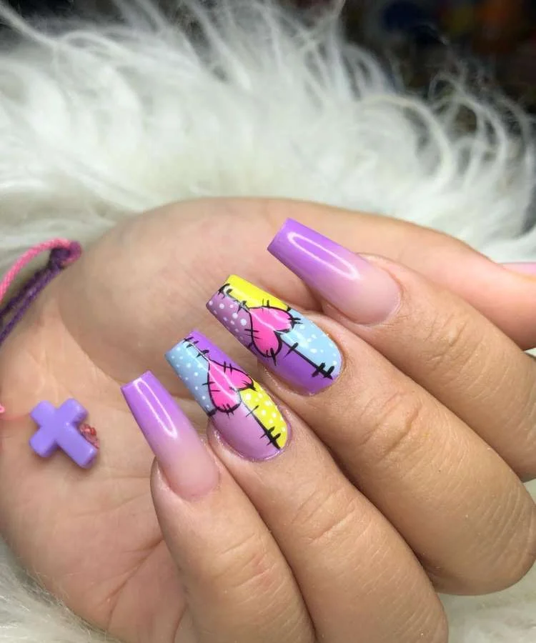 Xita Floral com Cores Neon e Acabamento Matte - ideia