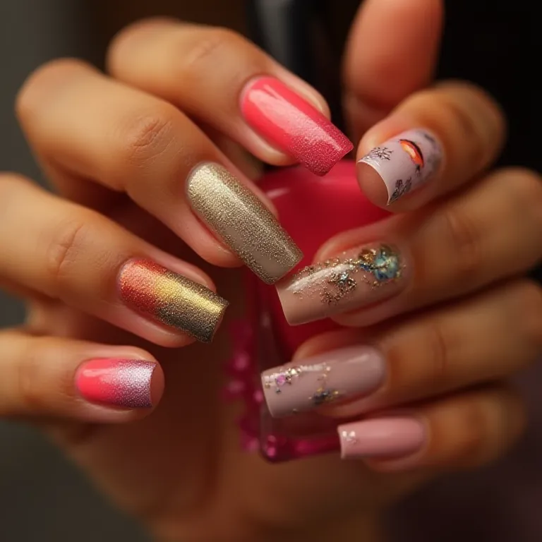 Unhas Decoradas com Adesivos Personalizados: Solução Prática e Divertida - ideia