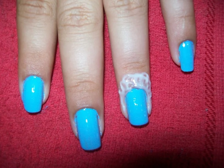 Unhas Degradê com Esponja e Cores Complementares - detalhe