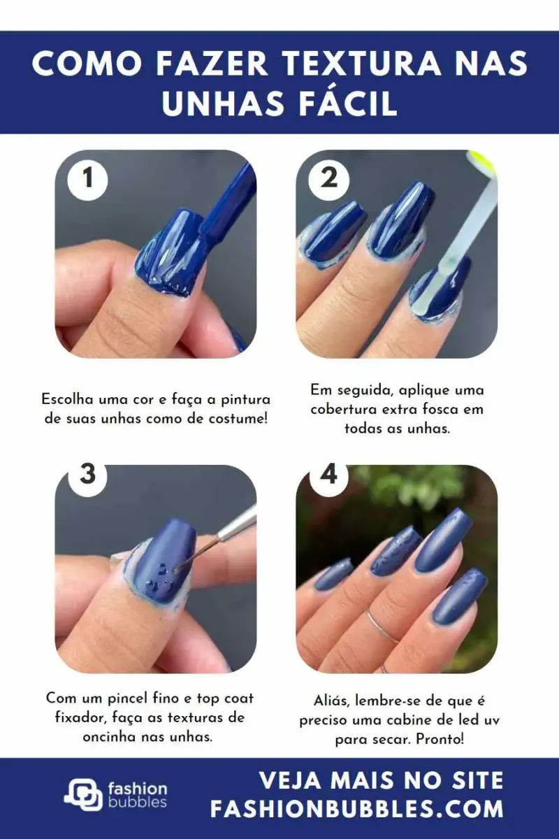 Unhas Texturizadas com Areia: Originalidade e Toque Diferenciado - inspiração