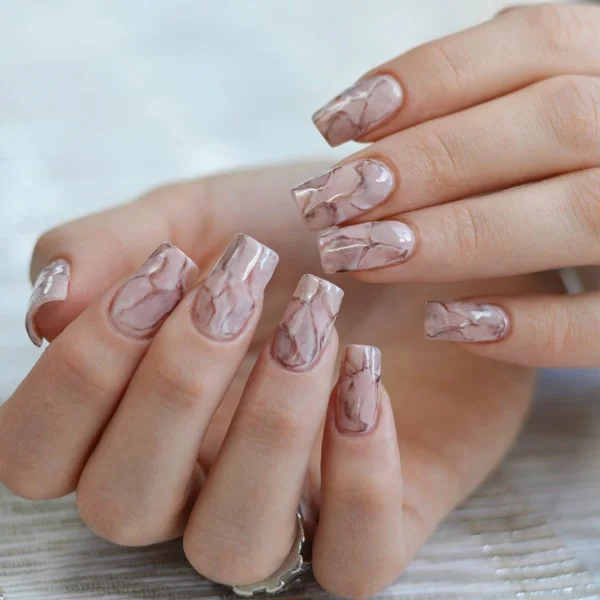 Unhas Decoradas com Esmalte Craquelado - inspiração