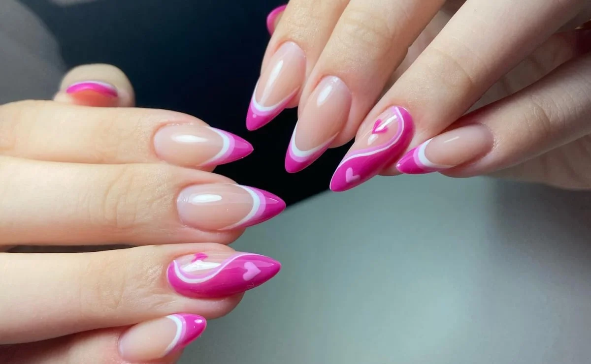Francesinha Degradê Rosa (do Claro ao Pink) com Acabamento Matte: Estilo e Ousadia - detalhe