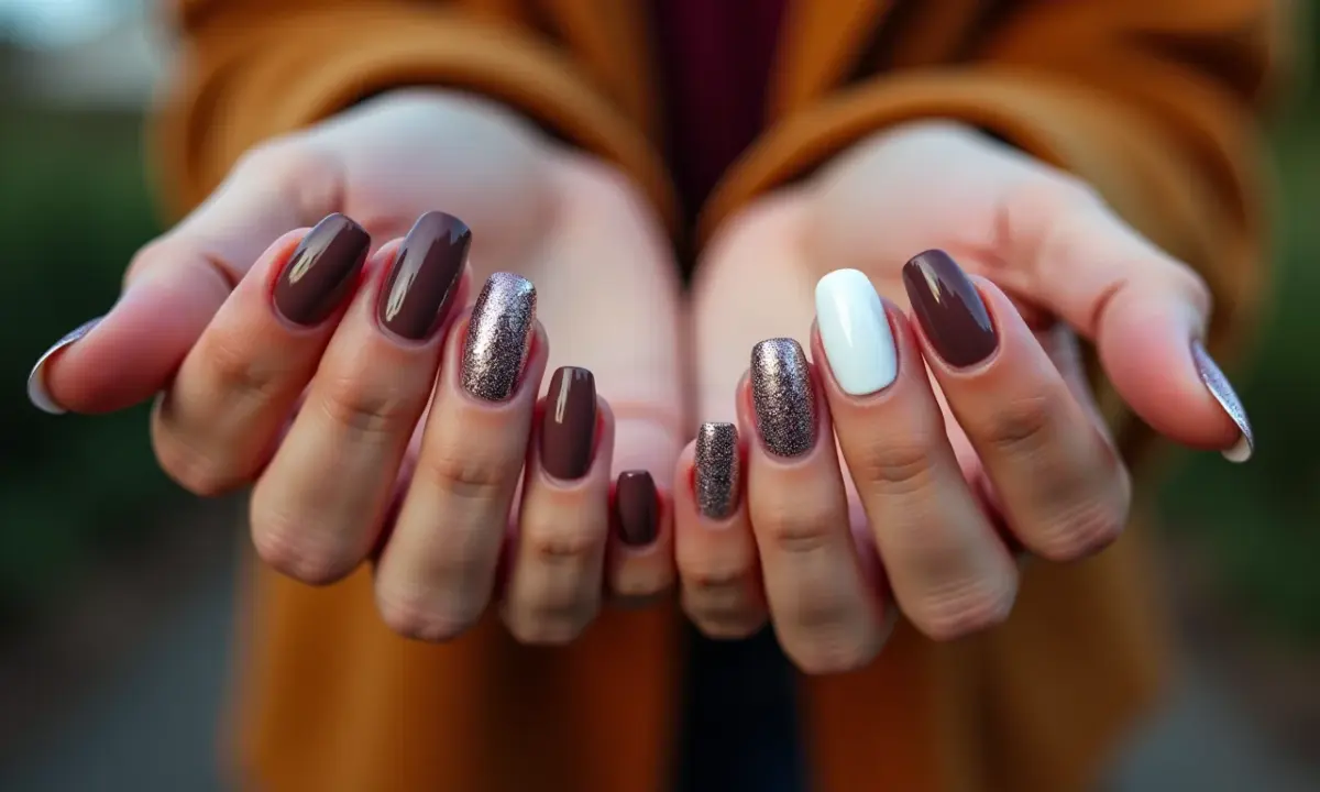 Unhas Texturizadas com Areia: Originalidade e Toque Diferenciado - detalhe