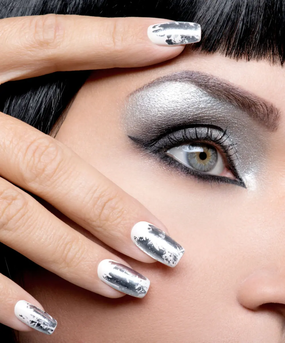 Decalque de Renda Metalizada Prata - ideia