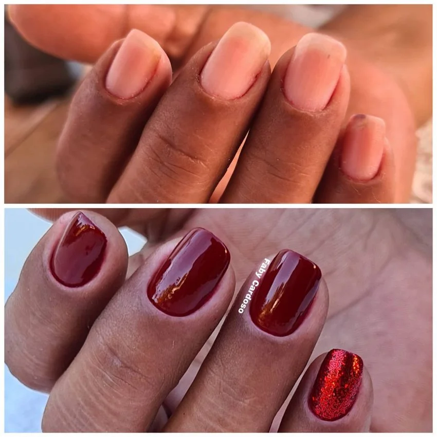 Esmalte Vermelho Queimado com Acabamento Cremoso: Elegância e Sofisticação - ideia