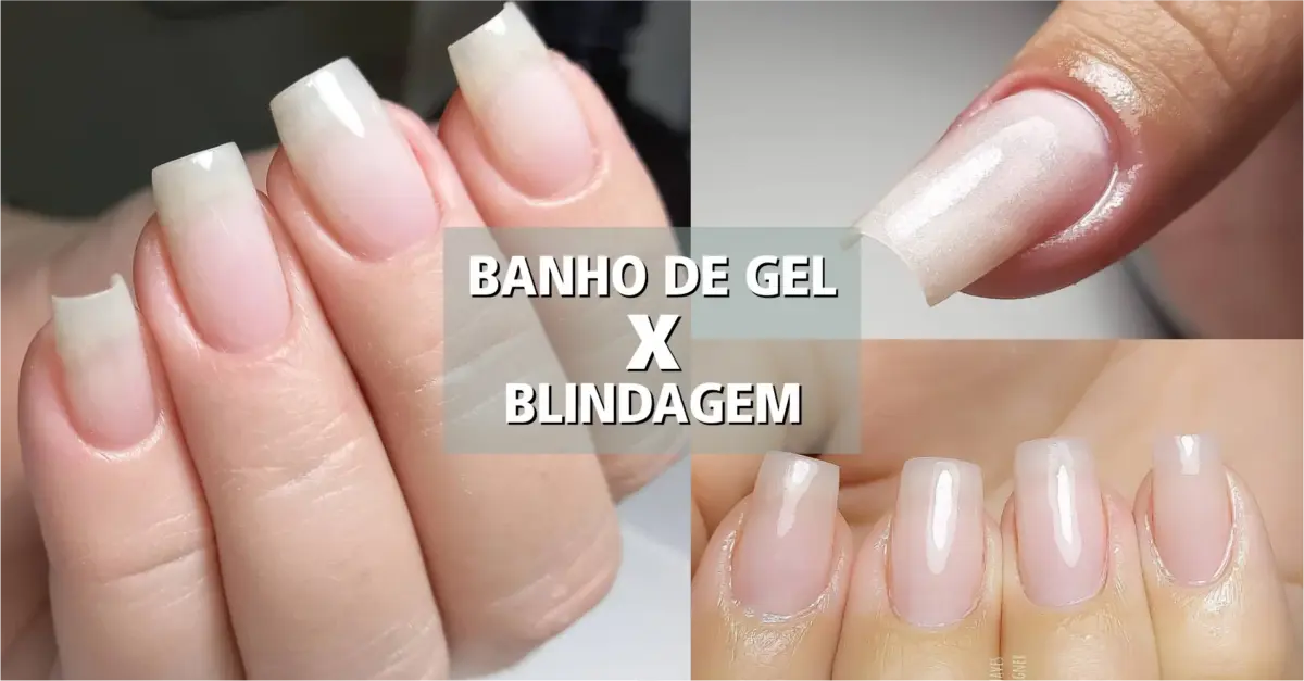 Esmalte holográfico com blindagem de gel - inspiração
