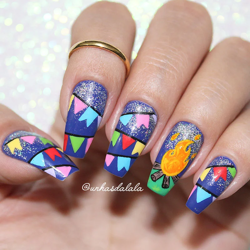 Fogueira Minimalista com Efeito Degradê - inspiração