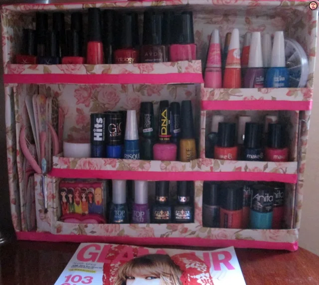 Minimalismo Chic: Organizador de Esmaltes com Caixas de Acetato - inspiração