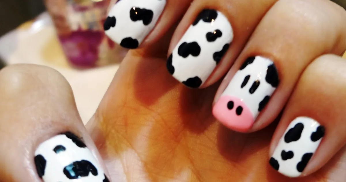 Vaquinha Colorida: Uma Explosão de Alegria nas Suas Unhas - ideia