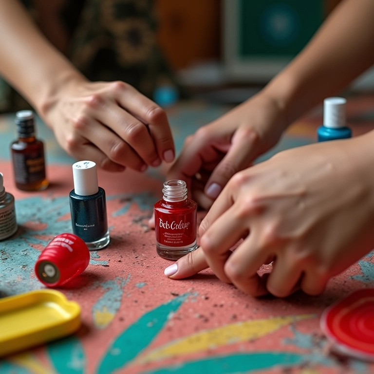 Unhas Vermelhas Sem Manchar a Cutícula - ideia