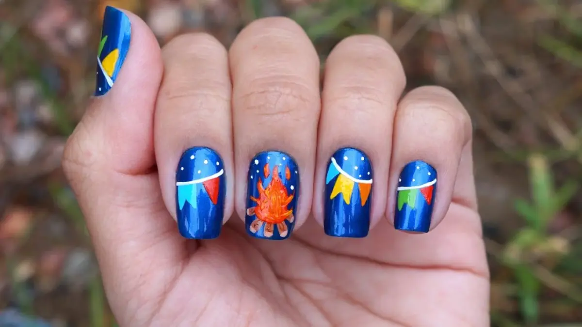 Fogueira Minimalista com Efeito Degradê - ideia