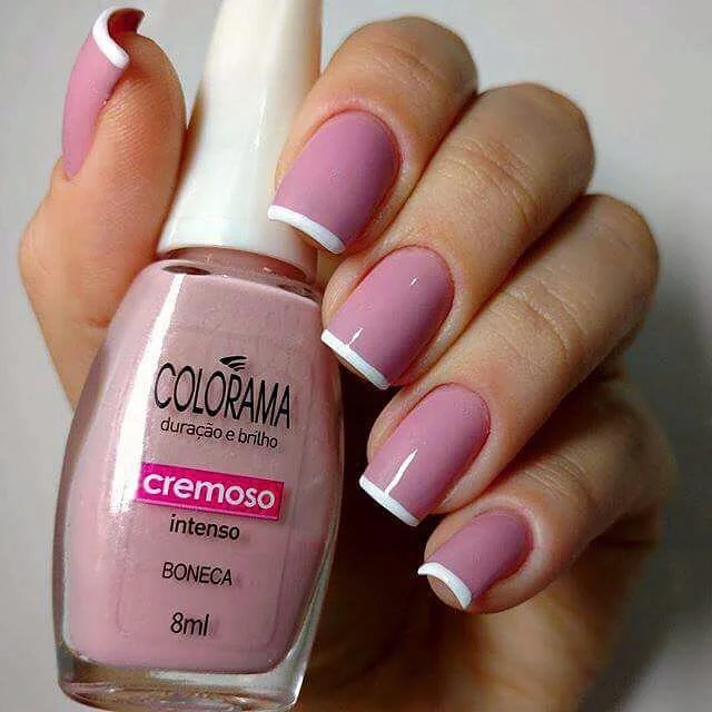 Micro Francesinha Rosa Pastel com Strass Pontuais: Minimalismo Sofisticado - inspiração