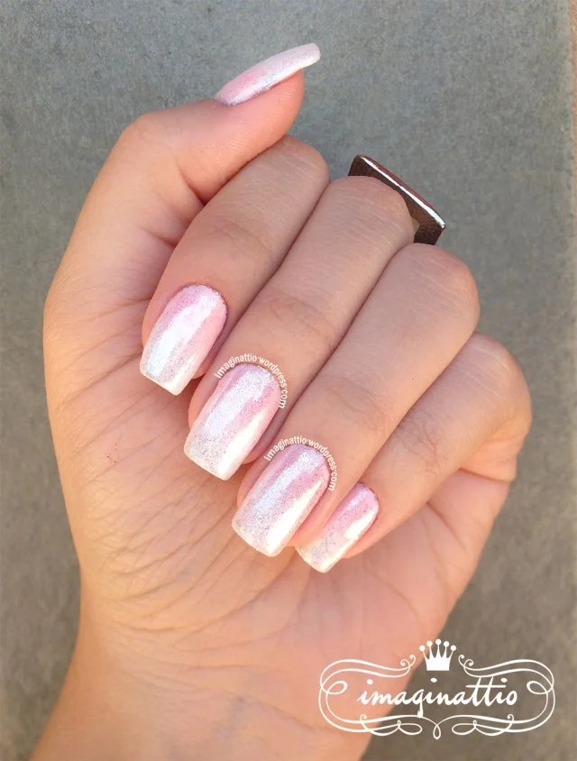 Baby Boomer com Degradê Rosa Leitoso e Cristais Swarovski - ideia