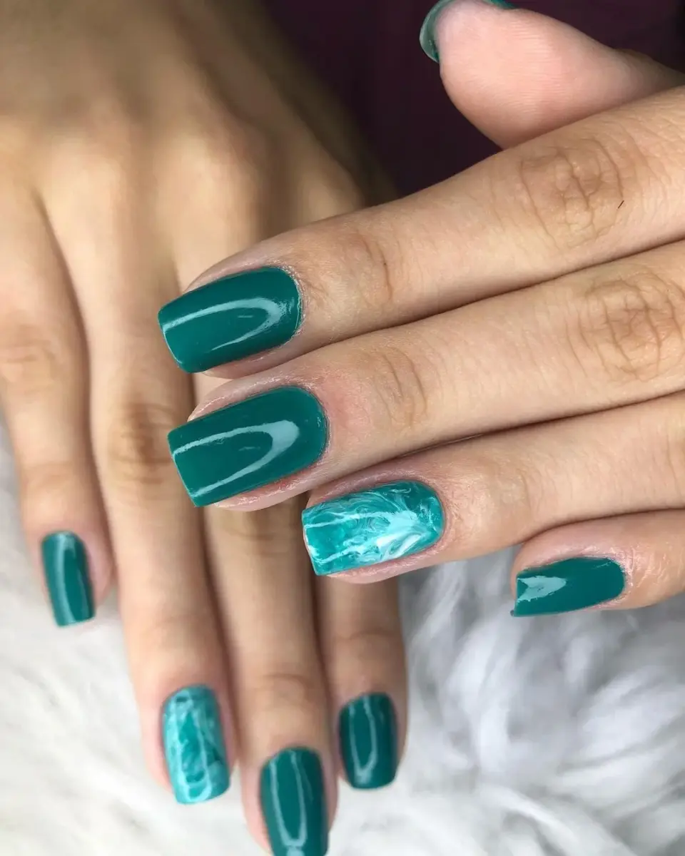 Marmorizado Verde e Branco: Elegância com Efeito Natural - inspiração