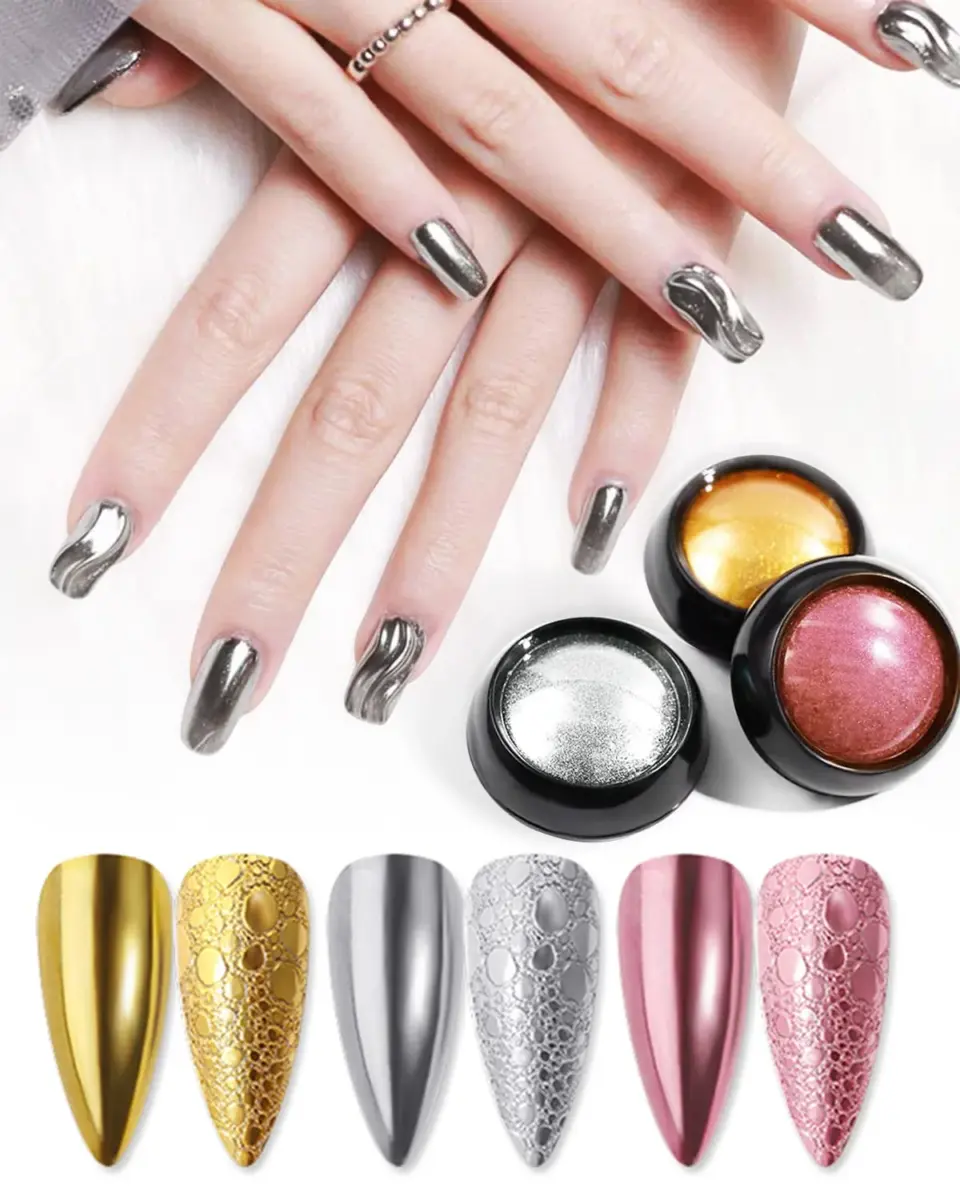 Prata Cromado com Efeito Espelhado - inspiração