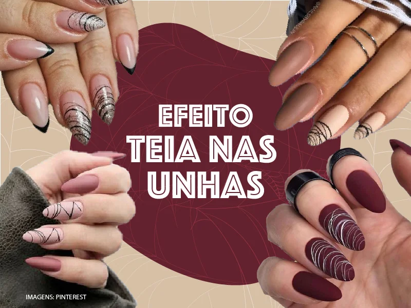 Efeito Teia com Esmalte Magnético: Mistério e Textura - inspiração