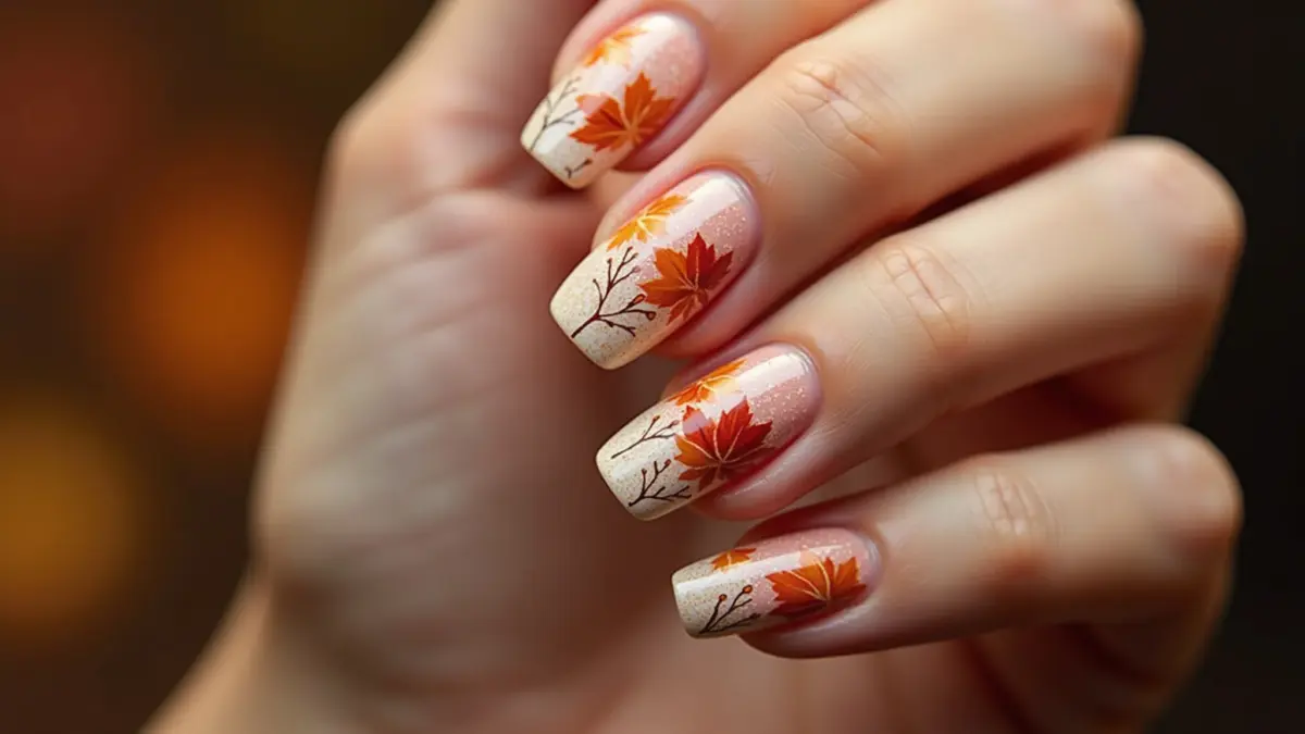 Marmorizado Outonal: Elegância em Marrom e Branco - inspiração