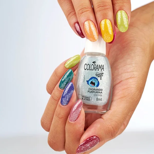 Esmalte Craquelado Rainbow: Textura Divertida e Vibrante - detalhe