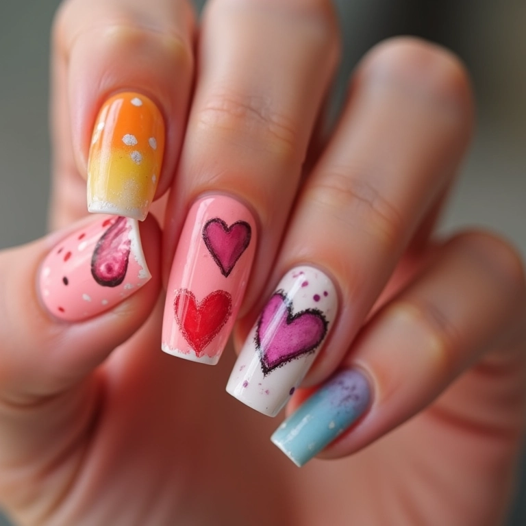 Corações Pixelados com Efeito Retrô: Nostalgia e Modernidade Juntas - inspiração