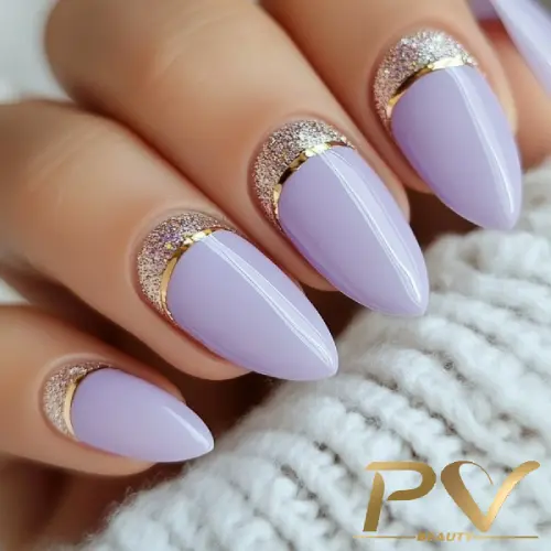Elegância Sutil: Unhas Lilás Acinzentado (Mauve) - ideia