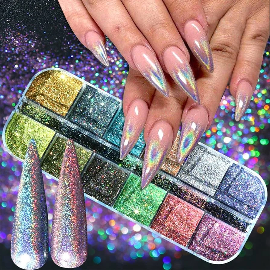 Filme Rainbow: Unhas de Gel com Efeito Holográfico - inspiração