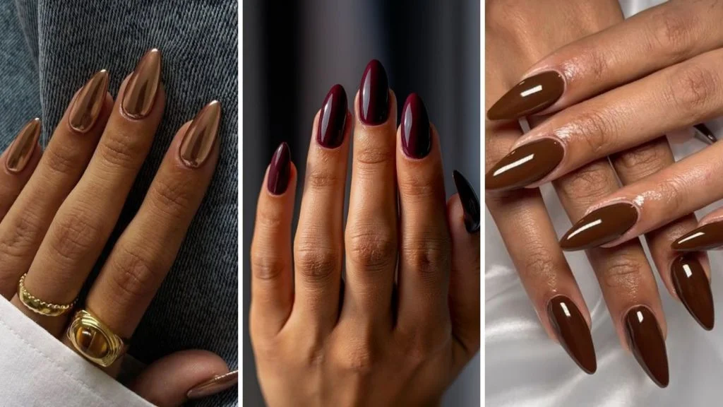 Unhas Chocolate Quente: Sofisticação Cremosa - inspiração