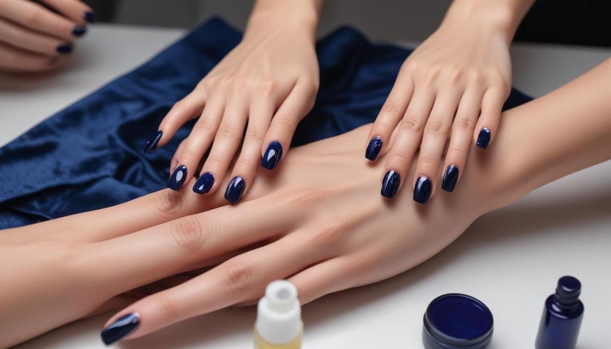 Conclusão: realce sua beleza com unhas azul escuro decoradas