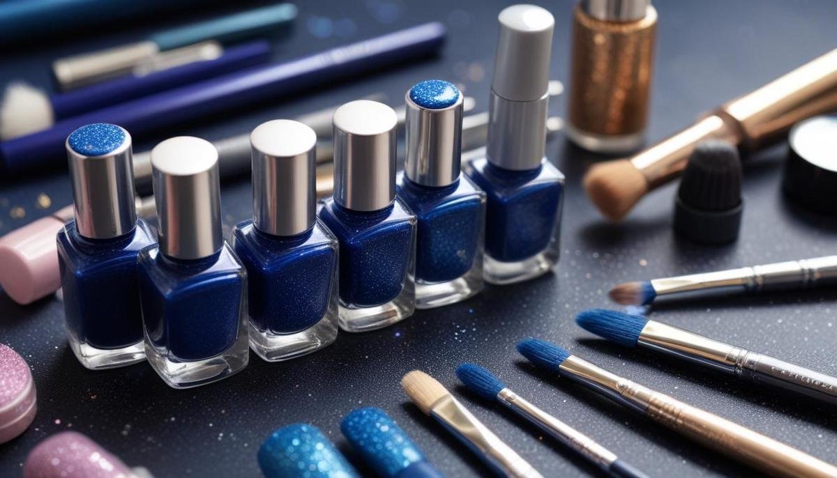 Inspirações e tendências atuais para unha azul escuro decorada