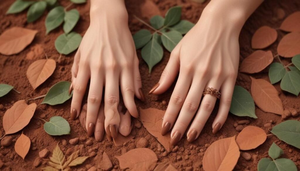 Esmaltes terrosos tendência: cores quentes que vão dominar suas unhas em 2024