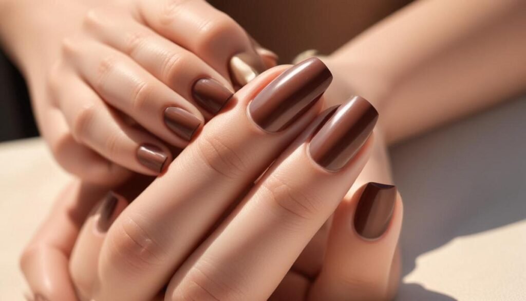 Marrom terroso Unha: Elegância natural para unhas sofisticadas o ano todo Marrom terroso Unha: Elegância natural para unhas sofisticadas o ano todo
