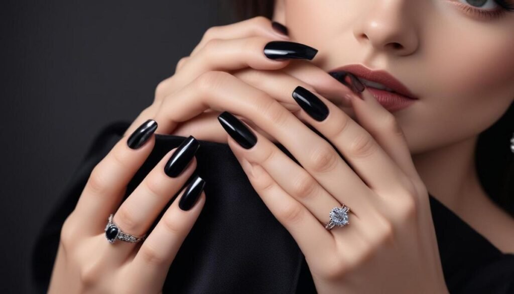 Preto elegante unha: segredos para unhas sofisticadas e chiques em 2024 Preto elegante unha: segredos para unhas sofisticadas e chiques em 2024