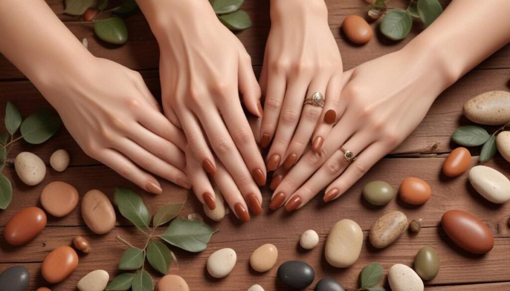 Tons terrosos unhas: 12 ideias elegantes para um visual natural e chique